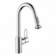 Hansgrohe 04702 Talis Loop Single Handle Pull-Down Spray Kitchen Faucet with Non