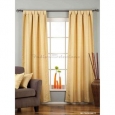 Golden Tab Top Matka Raw Silk Curtain / Drape / Panel - Piece