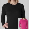 Women's Soft Cotton 2 Pack Long Sleeve Crew Neck T-shirt