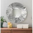 Statements2000 Silver Metal Decorative Wall-Mounted Mirror by Jon Allen - Mirror 104