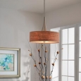 Design Craft Bachman 22-inch Brushed Nickel/ Cork Pendant