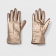 Women's Leather Tech Touch Gloves - A Day Gold Xs/s