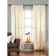 Cream Tab Top 90% blackout Curtain / Drape / Panel - Piece