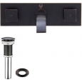 VIGO Titus Bathroom Wall Mount Faucet in Antique Rubbed Bronze with Pop Up