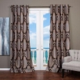 Lambrequin Arabella 84 in. L Flocked Curtain Panel - 54 x 84 (As Is Item)