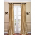 Exclusive Fabrics Signature Biscotti Textured Silk Curtain Panel