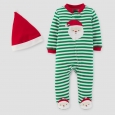 Baby Boys' 2pc Striped Sleep N' Play and Hat Set - Just One You Made