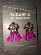 Sugarfix By Baublebar Women's Crystal Tassel Drop Earrings , Dark Fuschia
