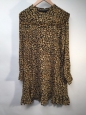 Who What Wear Women's Printed Mini Dress - Yellow Cheetah - Size: Xl