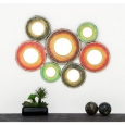 Urban Designs Bohemian Mulitcolor Metal and Mirror Mosaic Wall Decor