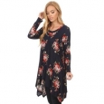 Women's Rayon/Spandex Floral Pattern Tunic