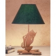 Meyda Tiffany 49791 Table Lamp from the Fish Du Jour Collection - hunter green rust