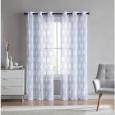 VCNY Home Empire Embroidered Sheer Grommet Top Curtain Panel Pair