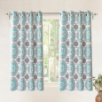 DriftAway Bella Room Darkening Window Curtains, Aqua/ Gray (set of 2)