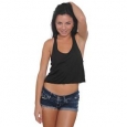 Women's Midriff Tank Top Ultralight Scoop Neck Beach                          Athletic Wear Gym Workout Radian Colors