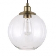 Catalina 19968-000 Antique Brass and Clear Glass 11-inch Orb Pendant                          Light