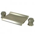 Waterfall Spout Deck Mount Satin Nickel Tub Filler