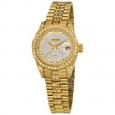 Akribos XXIV Women's Diamond Quartz Gold-Tone Bracelet Watch