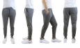 Men's Fleece Jogger Sweatpants W/ Zipper Pockets - Charcoal - Size: L
