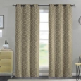 Aries Chain 8 Grommet Room Darkening Window Panel, Taupe, 52x90 Inches