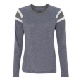 Women's Long Sleeve Fanatic Tee - Navy/ Slate/ White - XL