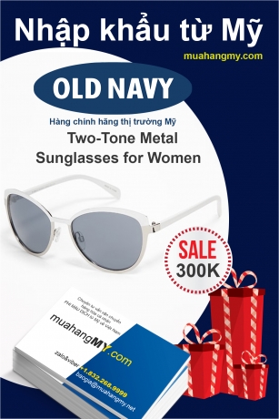  Two-Tone Metal Sunglasses for Women 