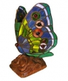 Tiffany-style Green Butterfly Table Lamp