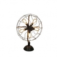 Black Antique Cage Fan Edison Style Table Lamp