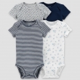 Baby Boys' 4pk Bodysuit Set - Just One You Made by Carter's Blue 3M