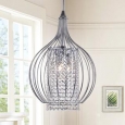 Ryelba Chrome Bulbous Cage Pendant