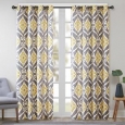 Madison Park Mika Printed Ikat Curtain Panel