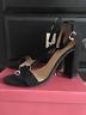 Women's Lulu Block Heel Sandals - Merona Black 10