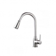 Kitchen Sink Faucet Brushed Nickel Spray Swivel Spout Dispenser