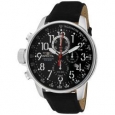 Invicta Men's 'Force' Black Leather Watch