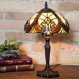 River of Goods Stained Glass Amber Halston Table Lamp