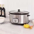 Costway 7 Quart Electric Slow Cooker Digital Kitchen Pot 6.5 Liters Capacity