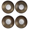 Uttermost Tondela Antique Golden Bronze Round Mirrors (Set of 4) (As Is Item)