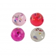 16ct Valentine's Day 27mm Glitter Bounce Balls - Spritz, Multi-Colored