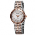 August Steiner Women's Quartz Roman Numerals Diamond Two-Tone Bracelet Watch