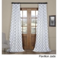 Exclusive Fabrics Pavillion Jade Flocked Faux Silk Curtain