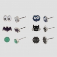 Girls' 6pk Halloween Theme Earring Set - Cat & Jack Green