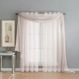 Window Elements Diamond Sheer Voile Rod Pocket Curtain Panel Pair