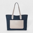 Women's Colorblock Tote Handbag - Merona Dark Navy