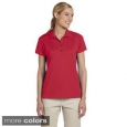 Women's Micro Pointelle Mesh Sport Polo Shirt