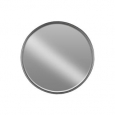 Coated Gunmetal Grey Metal Tubular Framed Round Mirror (Large)