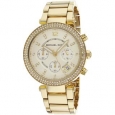 Michael Kors Women's MK5354 'Parker' Yellow Gold-tone Crystal Watch
