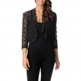 R & M Richards Women's Sheer Lace Shrug