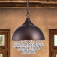 Mediana Antique-bronze 12-inch 1-light Dome Pendant