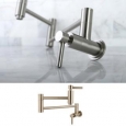 Kingston Brass Concord Satin Nickel Wallmount Pot-Filler Kitchen Faucet