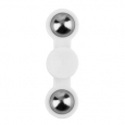 White Two Ball Metal Bearing Hand Spinner Toy Anti Stress Autism ADHD Fingertip Toy